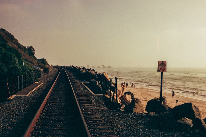 Railroad along San Clemente Beach